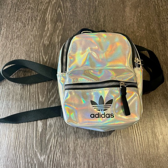NWOT Iridescent adidas mini backpack